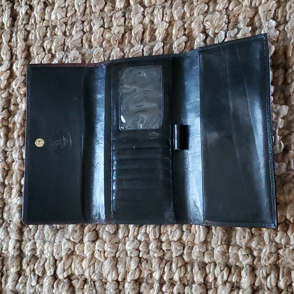 Vintage Brahmin leather and crocodile embossed crossbody and wallet - Picture 8 of 10